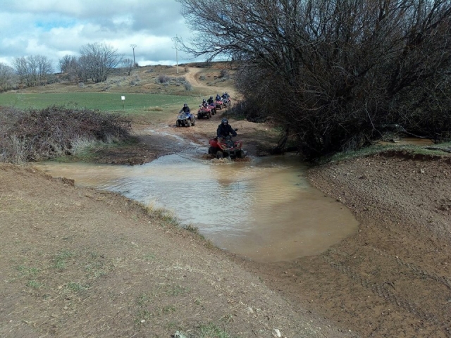  Crossing the water on a quad 