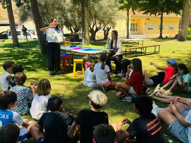  During a workshop at the camp