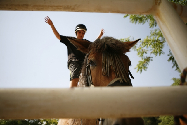  Cours d'équitation pendant le camp 