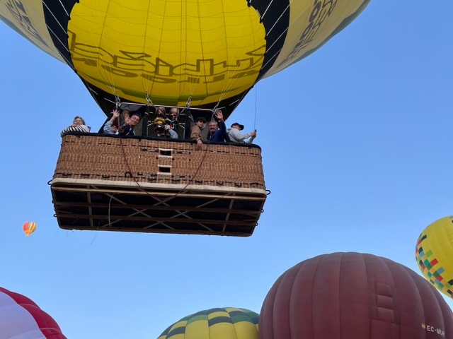 Vista del globo desde el suelo