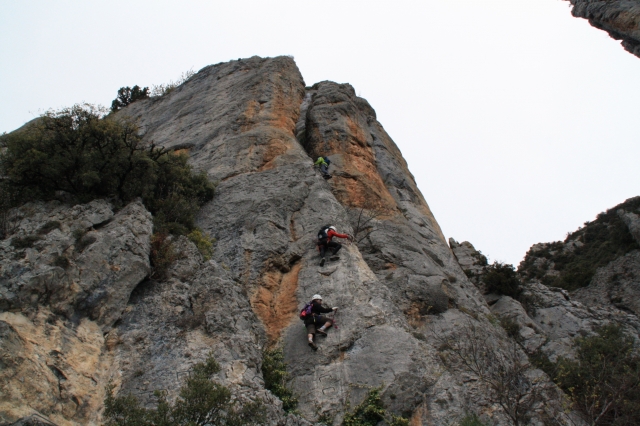 Ascendiendo la ferrata