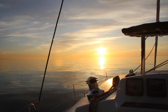  Tramonto dalla barca 