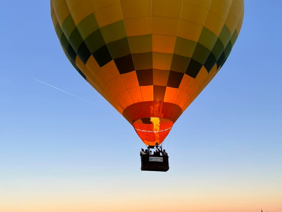Vista del globo desde el suelo