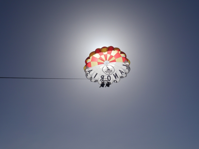 Vuelo en parascending en pareja