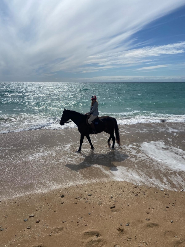Itinerario a cavallo lungo la spiaggia del faro di Trafalgar 2 ore
