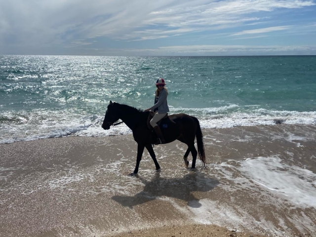 Disfrutando de la ruta a caballo