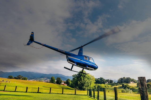 Atterrissage en hélicoptère à Saint-Sébastien 