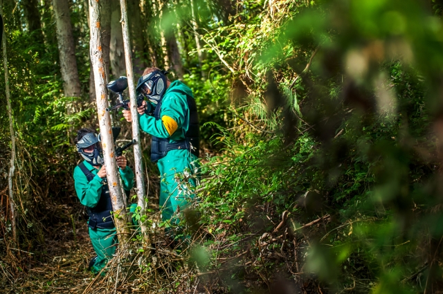 Paintball im Wald 