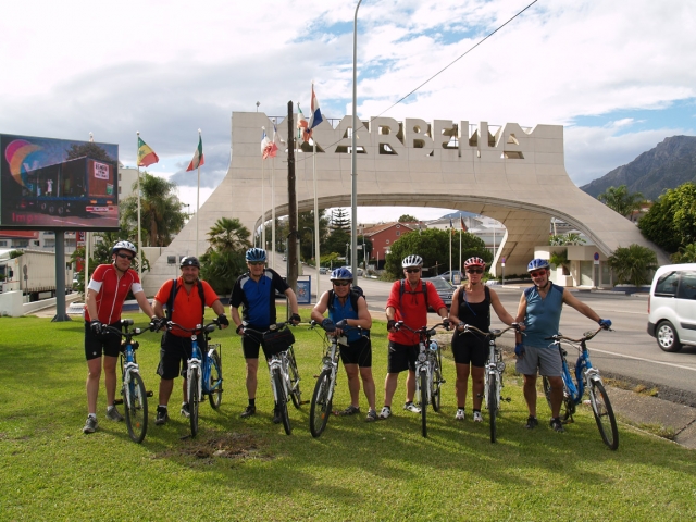 Amigos en bici