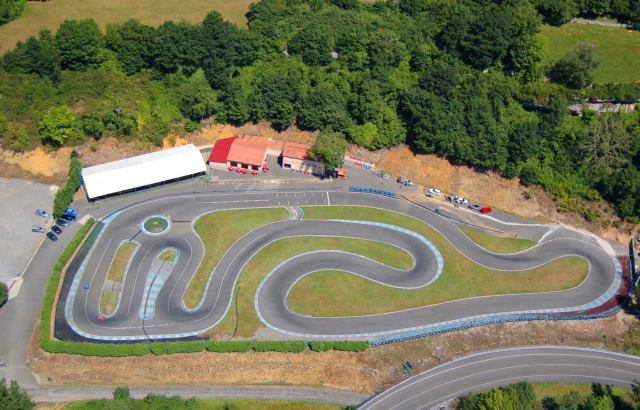 Aerial view of the karting circuit 