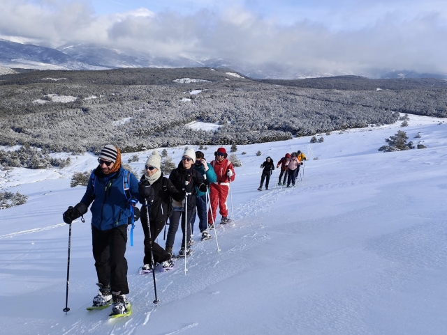 Avanzando por la nieve