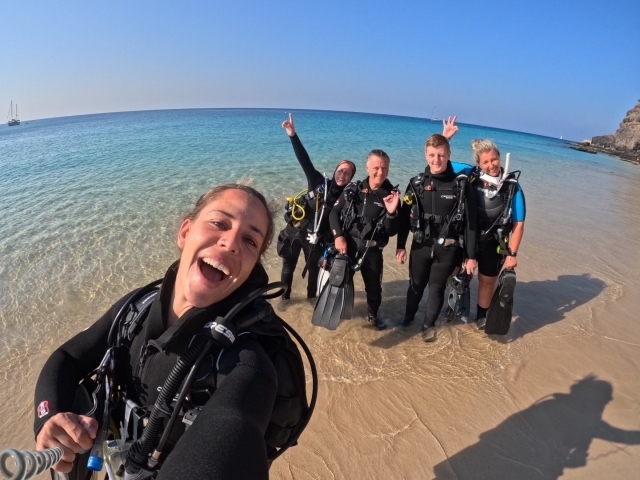 Bautismo de buceo en Morro Jable