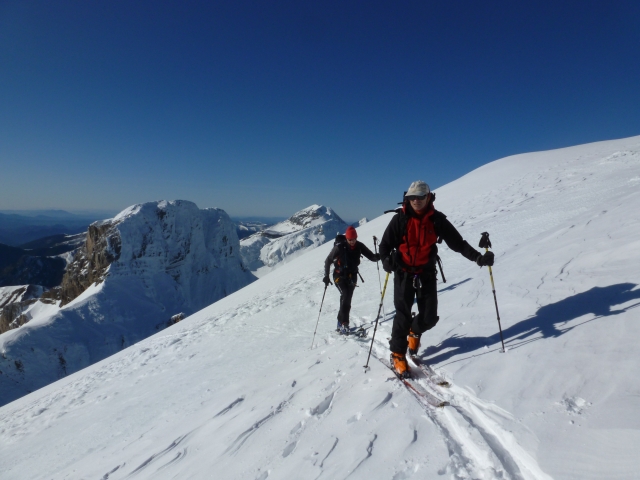  Aufstieg nach Aspe mit Skiern 