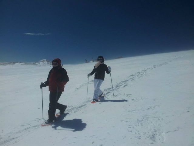  Caminhando com raquetes de neve 