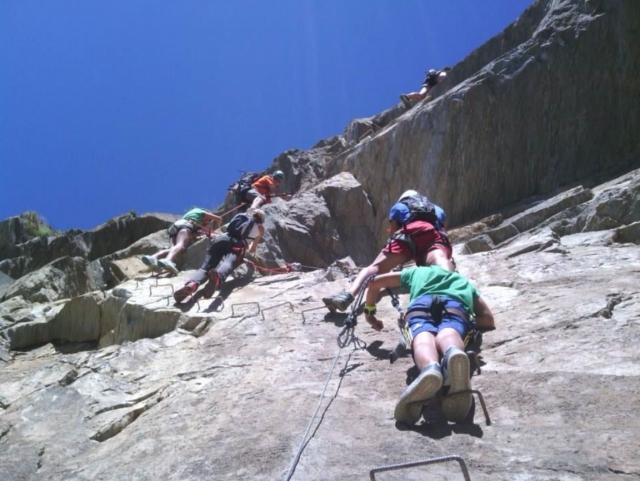  Scale on the Ordino via ferrata
