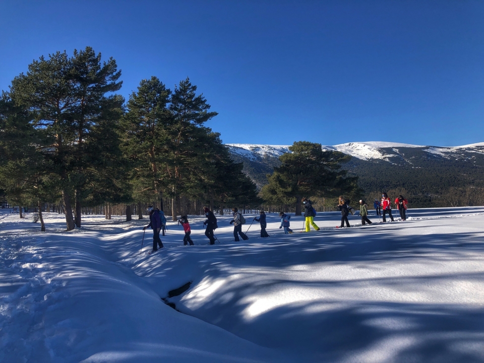 Ruta familiar con raquetas de nieve