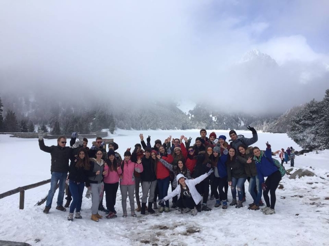  Group of friends in the snow 