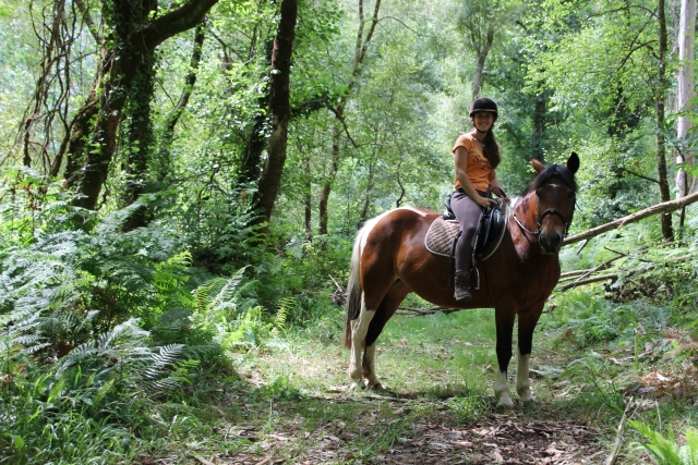 Subiendo a caballo por Cal da Loba 
