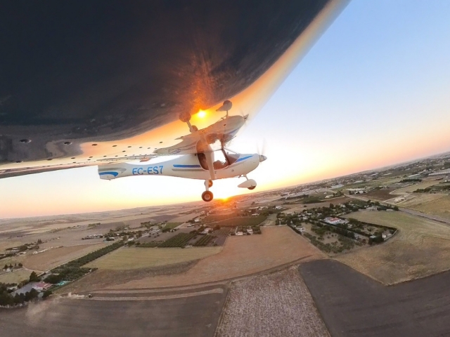 Voo na aeronave por arcos de fronteira, 1 hora