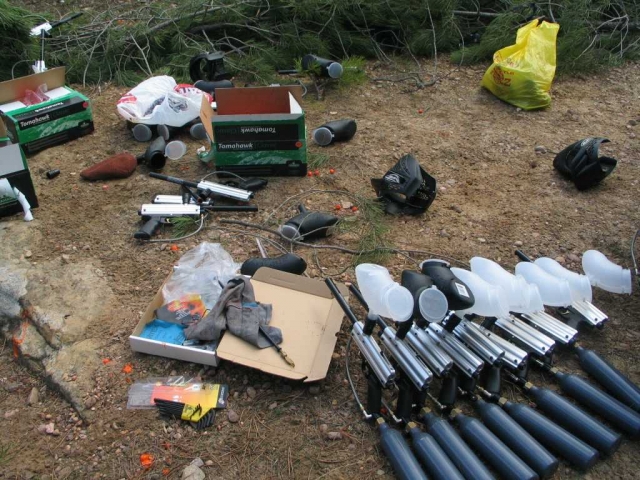 All paintball material 