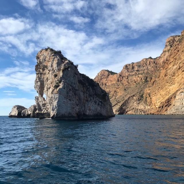 Las vistas desde el barco en Altea