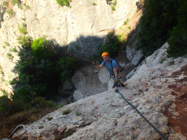  Collbato 的铁索攀岩