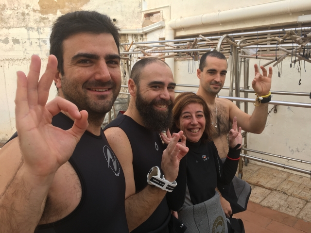  In the diving course