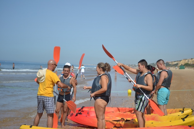 Kayak en playa de Islantilla
