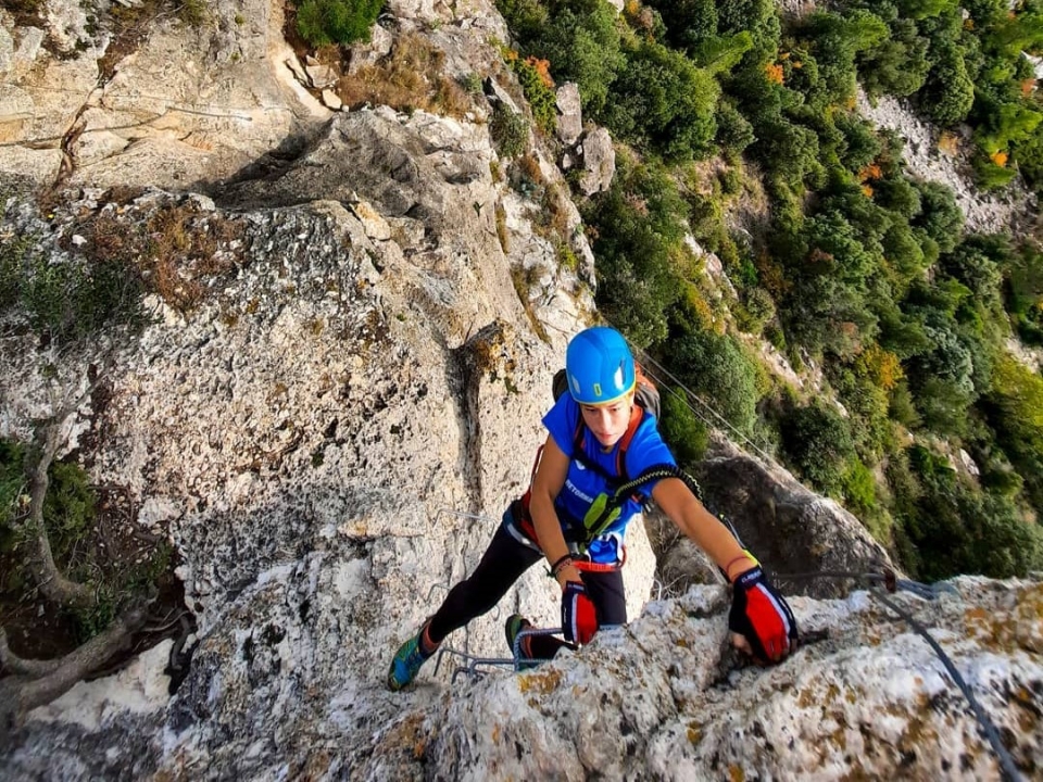 rising through the staples of the ferrata rising through the staples of the ferrata