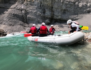 Rafting familiar en río Ésera tramo La Silla, 1'5h