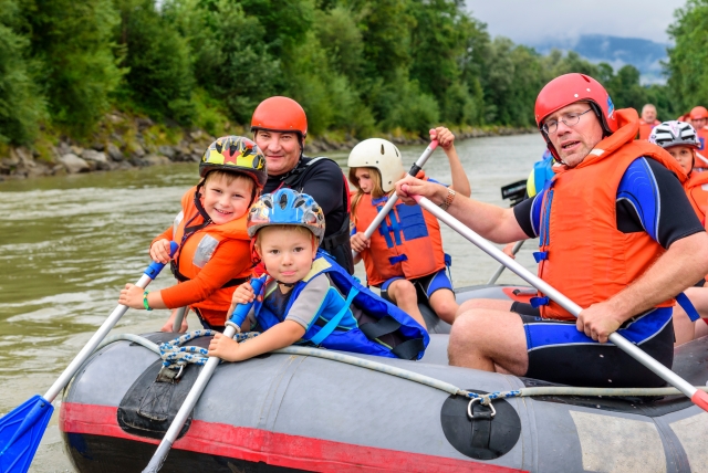  Rafting en famille