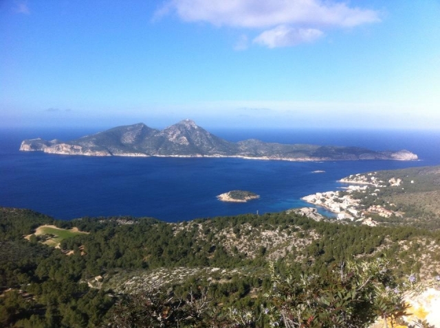 Vistas de la isla Dragonera