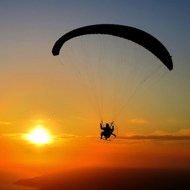  Paramotor during the sunset 