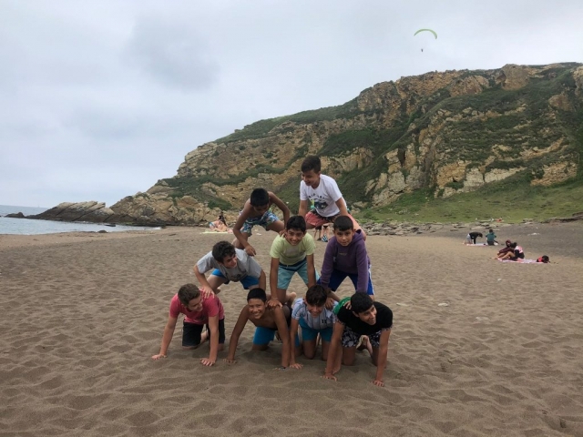  Playing in the sand 