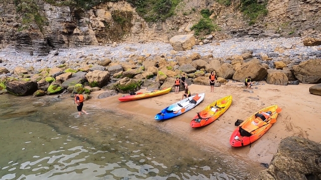 Kayaks aparcados