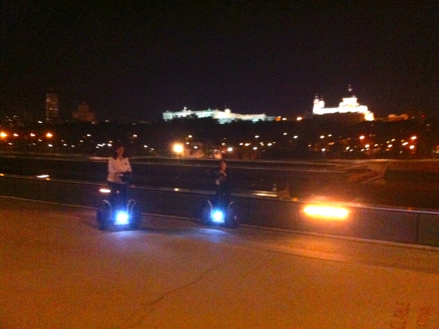 Hacia Madrid Rio en segway