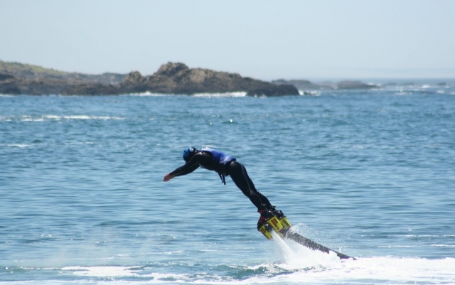 Volando en flyboard