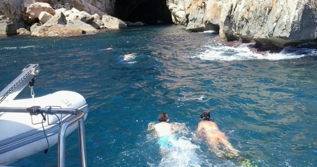  在海中潜水 