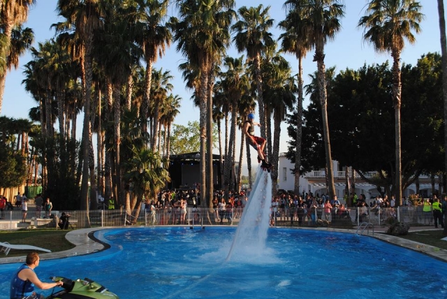 Practicando en piscina