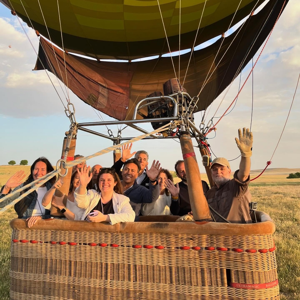  Teilnehmergruppe im Ballonkorb 