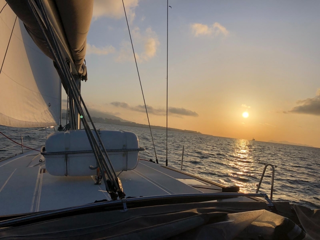  Tramonto dalla barca 