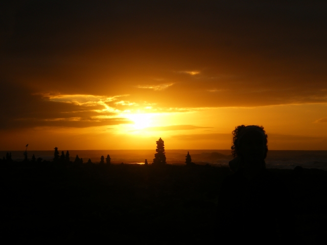 Puesta de sol en el faro
