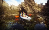 Ruta guiada en kayak desde Agua Amarga 3h, niños