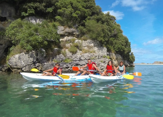 Ruta en canoa con la familia