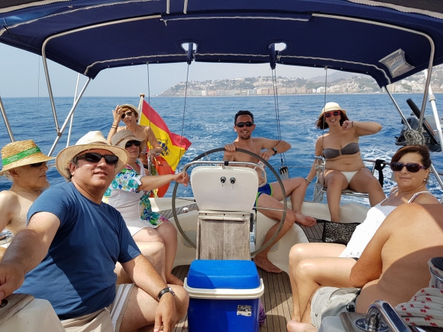  Sitting on the boat 