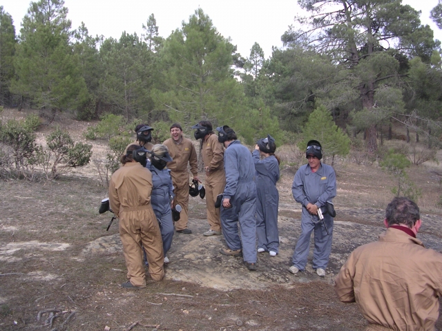 Playing paintball in Molina de Aragón 