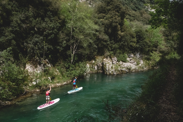  Rota de paddle surf ao longo do rio Sella 