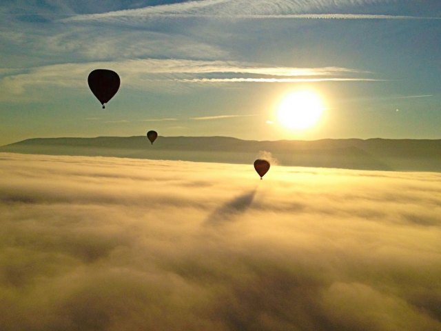 sobre las nubes en globo salamanca