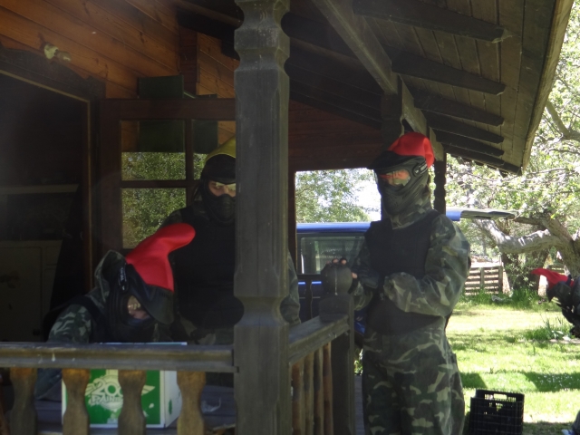 En las instalaciones del campo