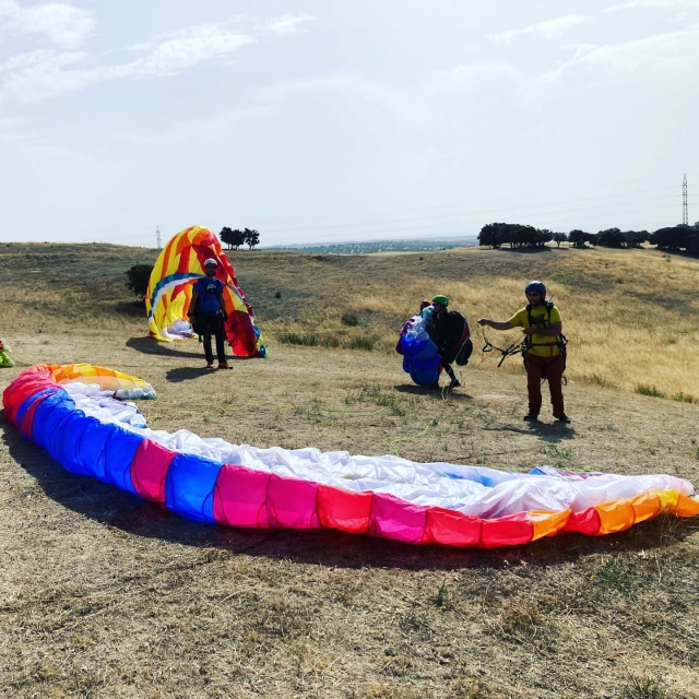  Durante o curso de iniciação ao parapente 